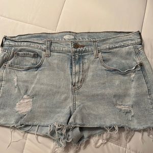 Old Navy light washed denim shorts size 8 boyfriend cut